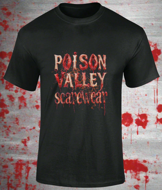 Embrace danger with the Poison Valley Scarewear, designed with fierce blood and guts.
Made with 100% cotton, it boasts a seamless twin needle collar, taped neck and shoulders, and a tubular body for ultimate comfort.