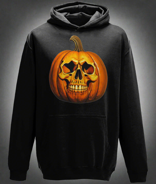 "HADDONFIELD PUMPKIN SKULL" HOODIE with backprint